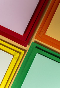 几何的抽象多彩纸组成图文设计Empactmulticpaperconditions粉彩作品图片