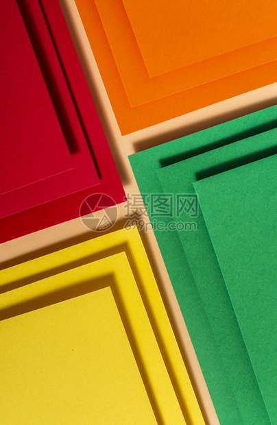 极简主义曲线多色的抽象彩纸组成图文设计Empactmulticpaperconditions图片