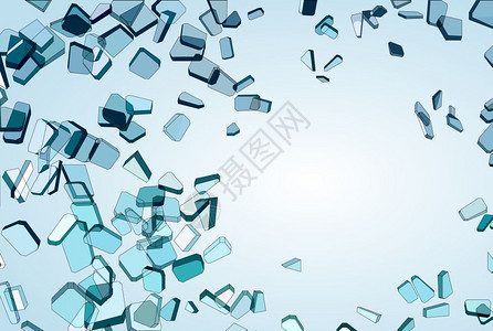 玻璃碎片斜度超过坡的破碎或粉蓝色玻璃片有质感的损害透明设计图片