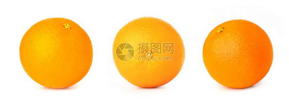 热带白底三种橙色水果分离器吃皮肤图片
