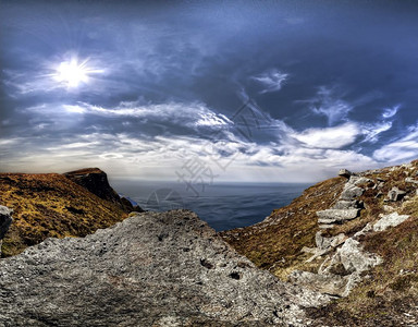 爱尔兰Donegal县Slieve联盟的裂缝海洋大西旅行图片