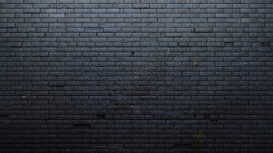 明亮的经典破裂3d插图d带有旧黑砖墙的背景内建阁楼风格的图片