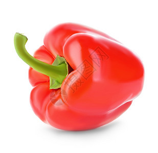 食物新鲜的生孤立在白色背景上的甜红辣椒图片