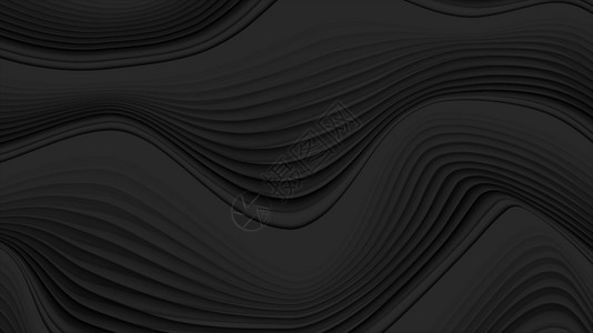 黑色液体抽象三度相冲突波浪背景折射的墙纸未来派图片
