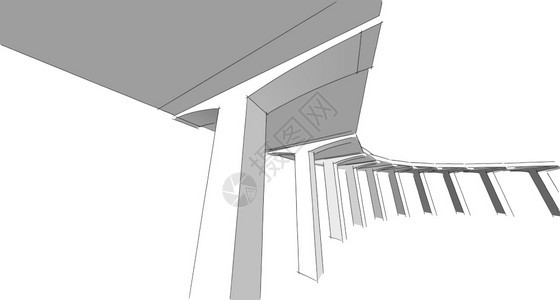 虚拟的金属丝插图摘要草建筑工程电线框架背景图片