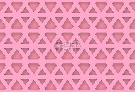 三角形有创造力的渲染3d使现代粉红色六边形方墙壁背景图片