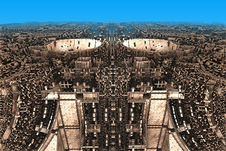 形象的反射建造电脑为艺术和娱乐提供虚拟景观电脑为虚拟景象提供风服务图片
