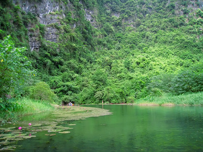 云越南宁平TrangAnNinhBinh湖蓝色的图片
