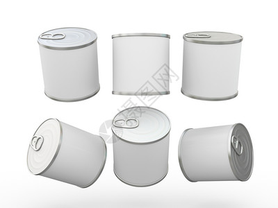 罐将军可以包装各种食品的白色空标签用于设计或艺术作品剪切路径包括xA为各种食品产设置白色空标签供设计或艺术品使用者复制图片