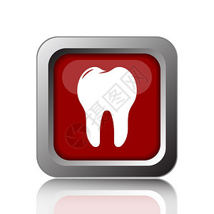白色背景上的牙名图标互联网按钮商业牙疼病人图片