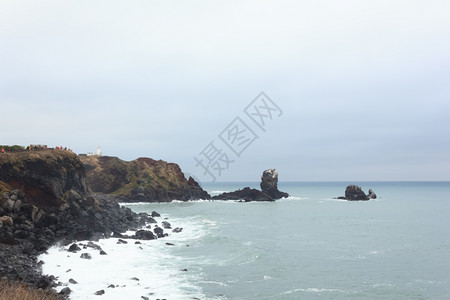 水韩国济州岛冬季风景云汉拿山图片