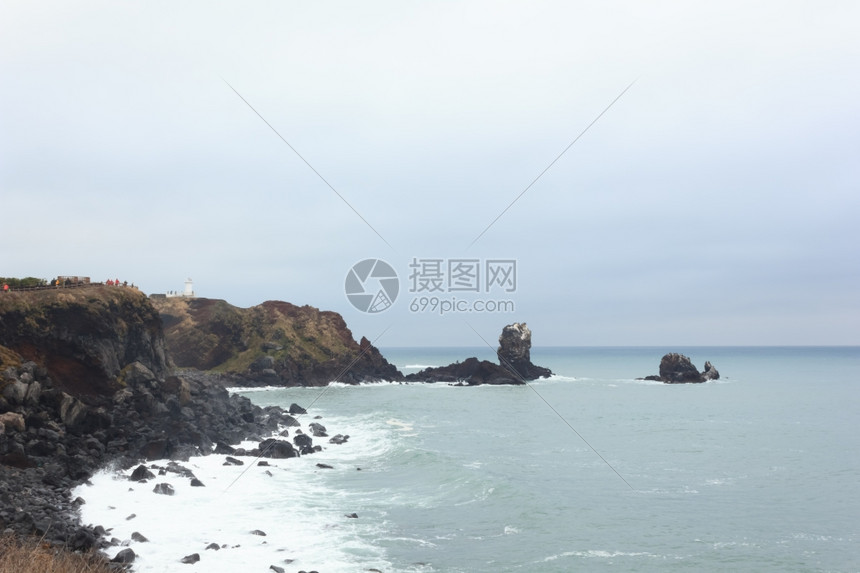 水韩国济州岛冬季风景云汉拿山图片