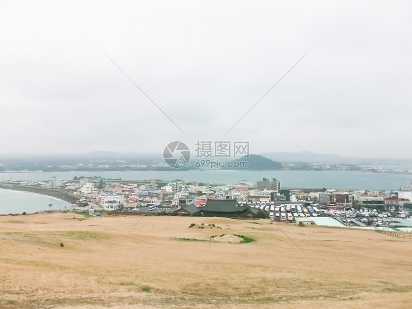 韩国济州岛冬季风景山教科文组织美丽的图片