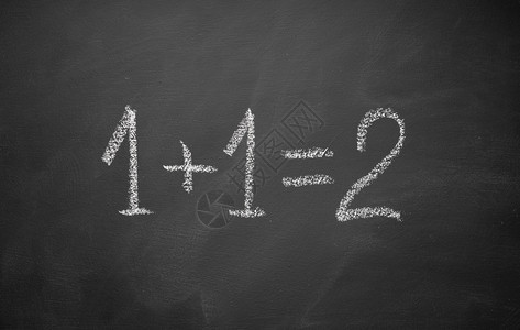 黑色的童年一加等于两手写在黑板上数学简单方程式Top视图最佳图片
