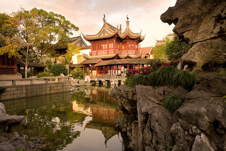 游客建筑学豫园上海Yuyuuu花园果旧城上海亚洲图片