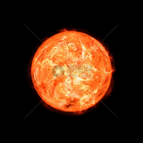 2d空间红太阳插图自然圆圈耀斑图片