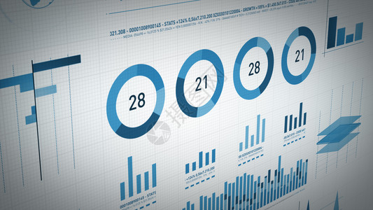 成功4k一套设计商业和市场数据分析报告的设计业务和市场数据分析与报告动画包括信息图条形统计表和商业统计市场数据和资料布局放经济背景图片