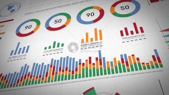 技术数学动画片4k一套设计商业和市场数据分析报告的设计业务和市场数据分析与报告动画包括信息图条形统计表和商业统计市场数据和资料布图片