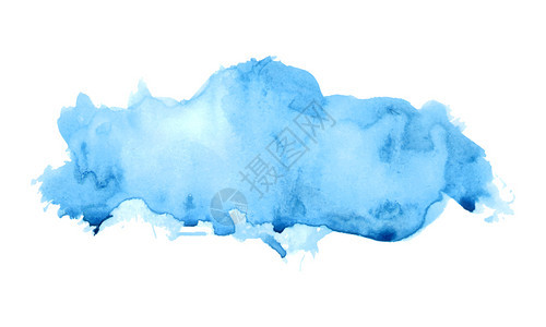 画纸制作以矢量成的美丽横幅用水彩蓝色云图片