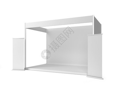 以白色背景孤立的3D插图标语进行交易展示的台空嘲笑图片