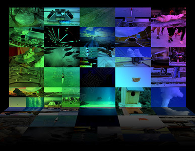收藏展示大型多媒体视频墙宽屏幕网络流媒体电视节目液晶显示器图片