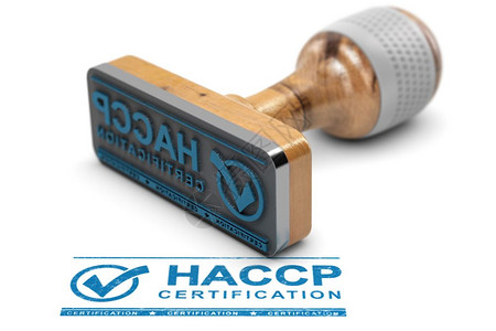 训练管理HACCP盖在白色背景3D插图D上盖HACCP关键控制点危险分析处的标记卫生图片