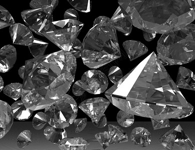 钻石数字可视化闪发光矿物的图片
