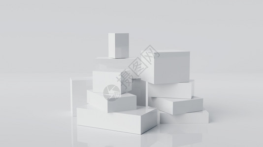 抽象白色立方体块移动画背景3d渲染抽象白色立方体块移动画背景3d渲染动画片现代的堵塞图片
