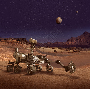 美国航天局提供的一些要素科学家们对火星岩石地貌进行探索的远洋险卫星红色的火人图片
