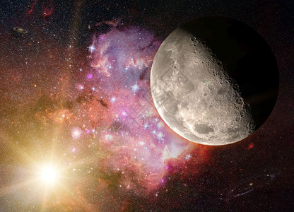 土星和安朵美达系出现在国航天局提供的这张图像远距离中元素是美国航天局提供的图象中元素行星土和安朵美达系统太阳作品图片
