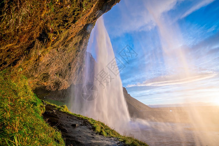 冰岛美丽的风景冰岛自然观著名的旅游景点和客颜色戏剧图片