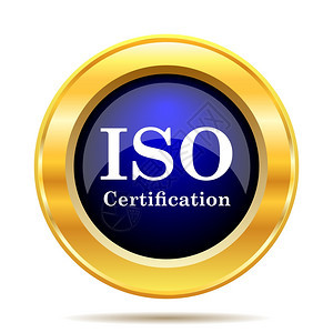 控制质量白色背景上的ISO认证图标的互联网按钮横幅图片