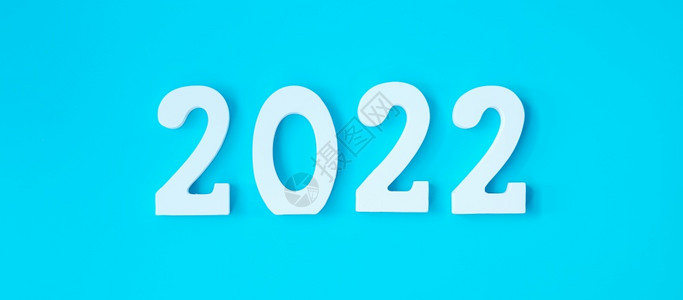 管理前夕想象关于蓝背景决议计划审查目标开始和新年假日概念的20年白文本编号图片