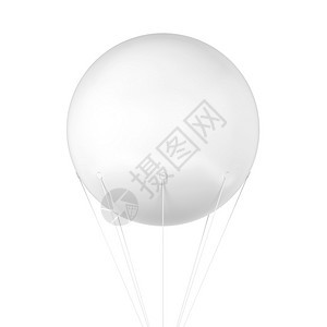 空的品牌推广氦白色背景上孤立的可充气天空广告球3d插图图片