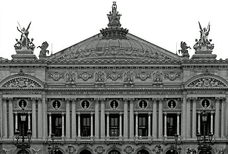中心阿波罗美丽的法国巴黎加尼耶宫歌剧院的外观法国巴黎图片