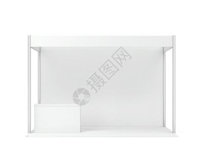 以白色背景孤立的反模型3d插图的贸易展间示台促销控制板零售图片