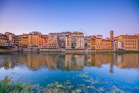 传统的建造意大利托斯卡纳佛罗伦萨市和阿诺河文化图片