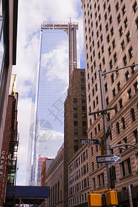 高的城市摩天大楼纽约市线和街头观景图片