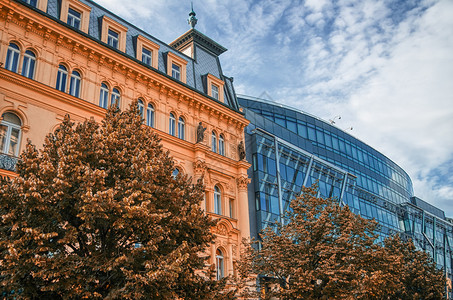 地标日落文化布拉格美丽的中上世纪建筑结构图片