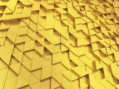 金子马赛克结构体摘要三角形模式3d背景图片