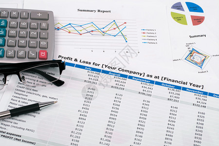 业务图表报告商业文件销售量笔预算图片