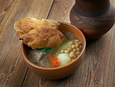Piti在高加索和中亚用羊肉蔬菜做的烹饪汤中央食物亚美尼图片
