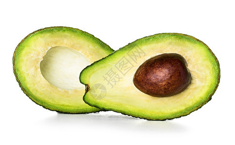 Avocado孤立在白色背景上生的新鲜图片