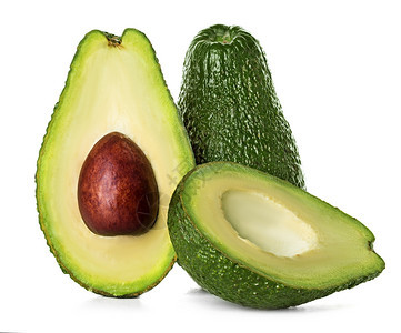 一种新鲜素食主义者Avocado孤立在白色背景上图片