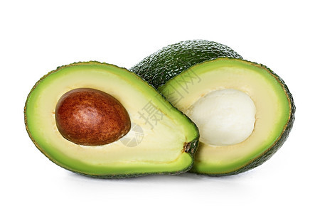 种子鳄梨Avocado孤立在白色背景上食物图片