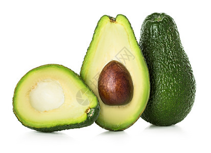 Avocado孤立在白色背景上健康抗氧化剂牛油果图片
