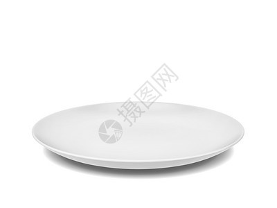 白色背景上孤立的空白板3d插图吃晚餐烹饪图片