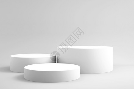 抽象的空3d模拟用于产品展示的讲台白色背景3d投影的dd背景渲染图片