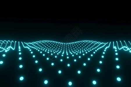 抽象未来蓝色粒子波技术动画背景3d渲染抽象未来蓝色粒子波技术动画背景3d渲染形象的流动海浪背景图片
