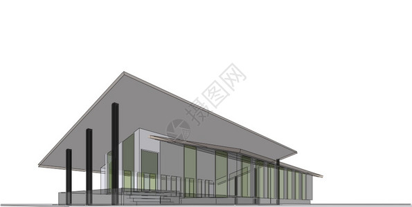 建筑师公寓的3d图解现代城市建筑抽象背景设计3D图解架构建设透视直线三维图解建筑结构图片